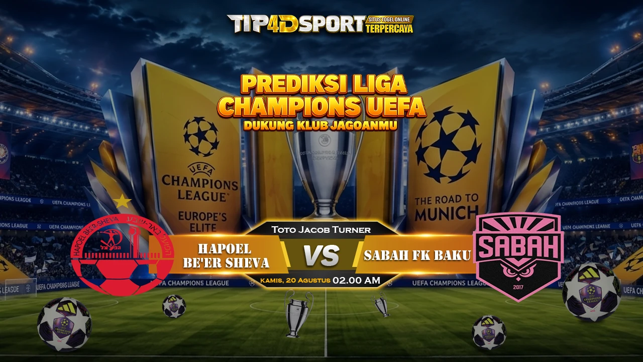 Pertandingan playoff Champions League UEFA antara Hapoel Beer Sheva dan Sabah FK Baku