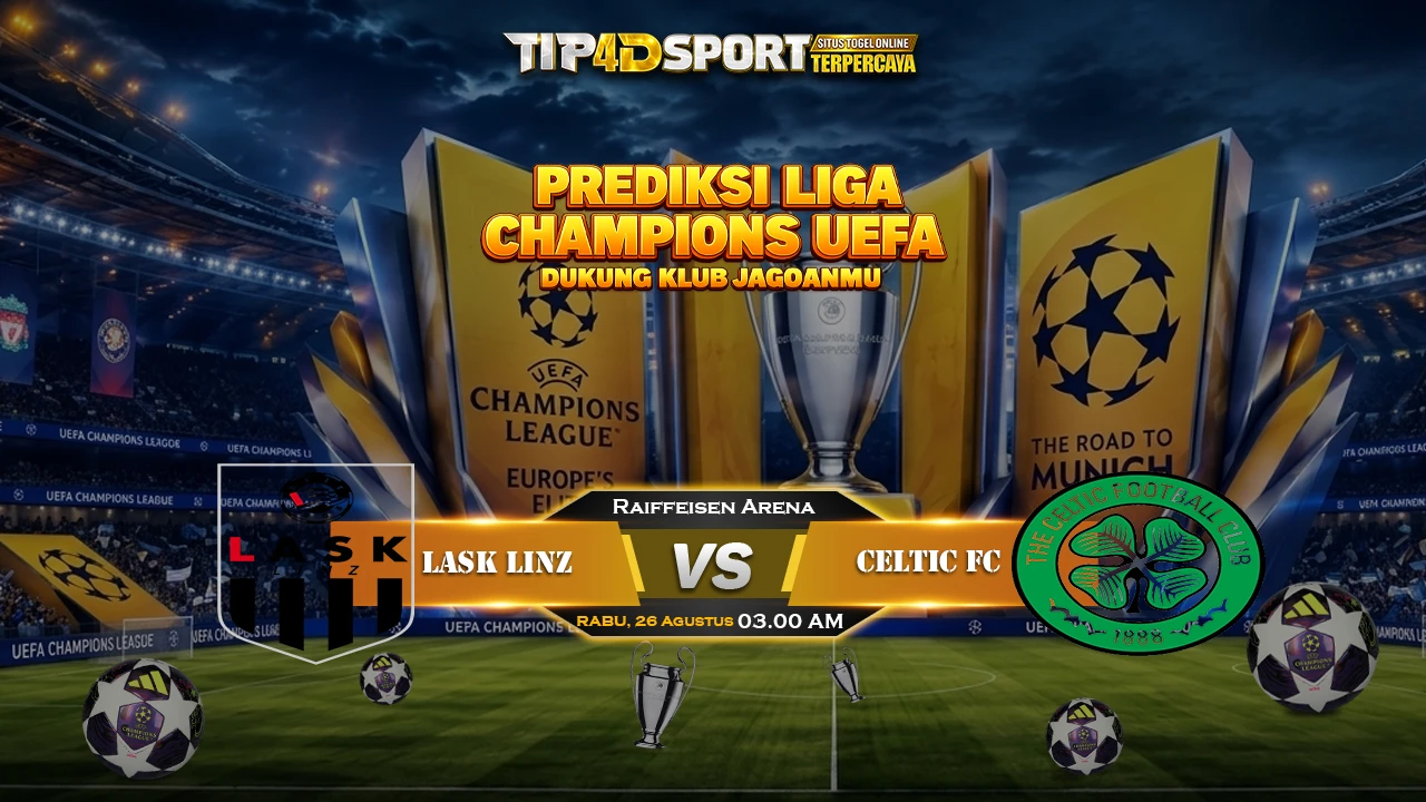 Pertandingan leg kedua play-off Liga Champions UEFA antara LASK Linz dan Celtic F.C.